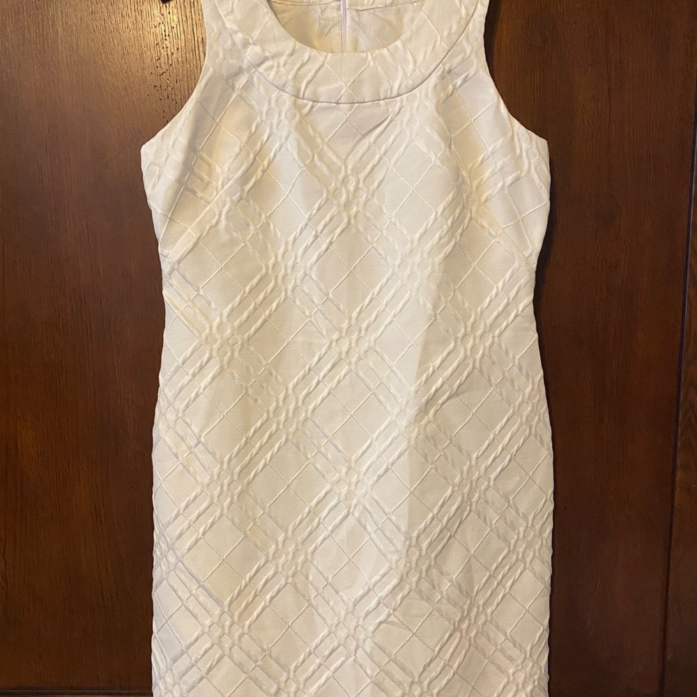 Evan Picone Textured Cream Mini Dress